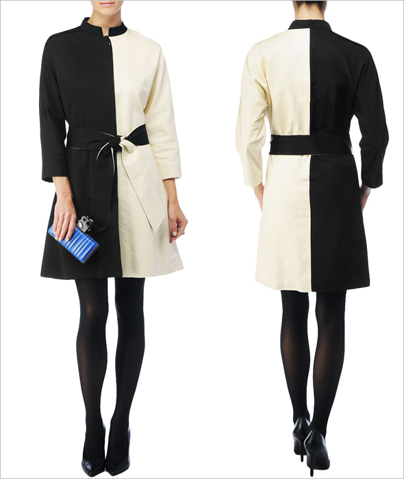 Kelly Wearstler black and white Horizon Coat