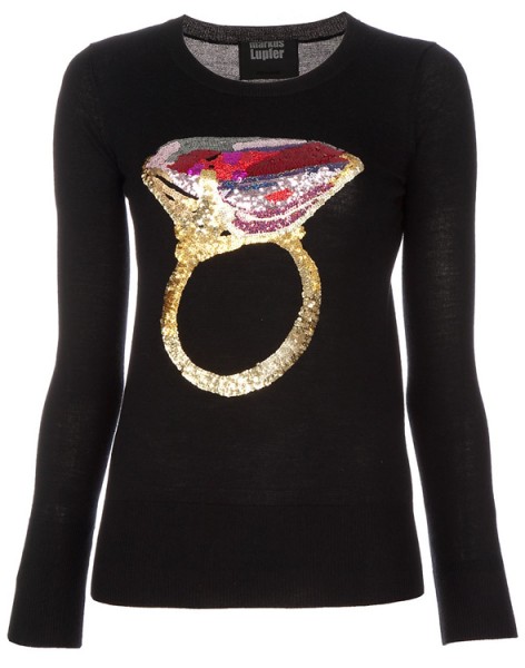 Haute buy - Markus Lupfer Ruby Ring merino wool sweater via What's Haute