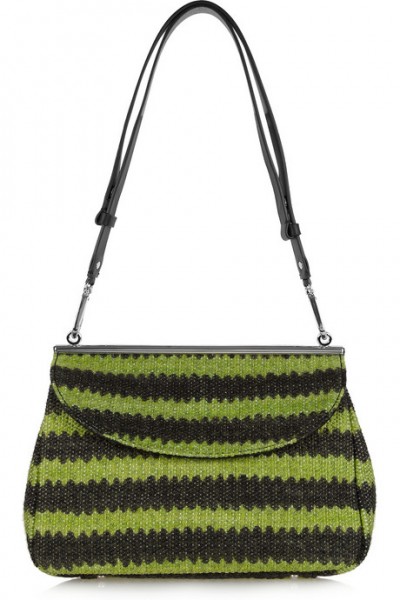 Marni Striped woven shoulder bag