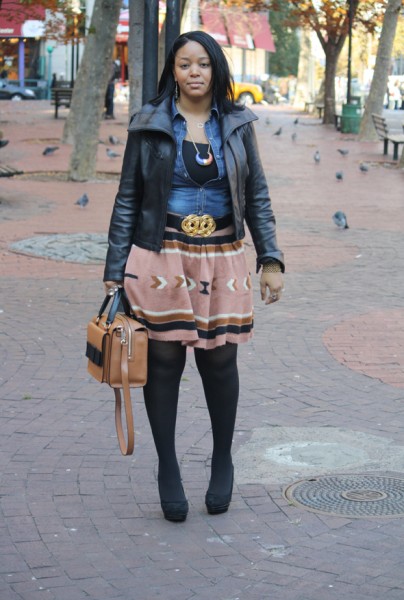 My-style-H&M-denim-top-Asos-Aztec-print-skirt-Kate-Spade-Bow-Bridge-Kennedy-bag-Charles-David-pumps-8