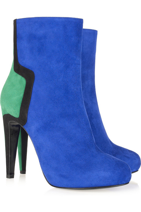 Pierre Hardy Color-block suede ankle boots