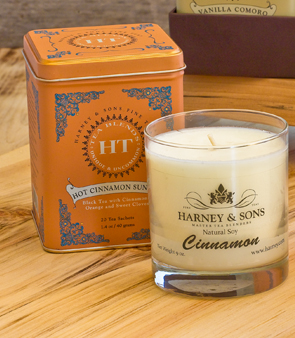 Harney & Sons Hot Cinnamon Tea & Candle Gift set
