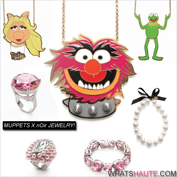 The Muppets nOir jewelry collection necklaces bracelets rings Miss Piggy Kermit Animal