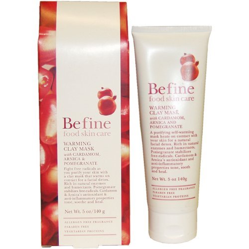 Befine Warming Clay Mask with Cardamom, Arnica And Pomegranate, 5 Ounce