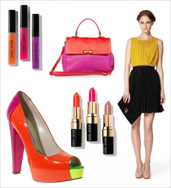 Weekly Shopping-and-Goodies Brian Atwood multicolored pumps Bobbi Brown neons and nudes lipstick and lipgloss Jason Wu for Target