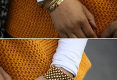 My style: Going for the gold (Yellow cardigan + Zara metallic jeans + Cleobella ‘Kaya’ Bucket bag + Charles David suede platform pumps)