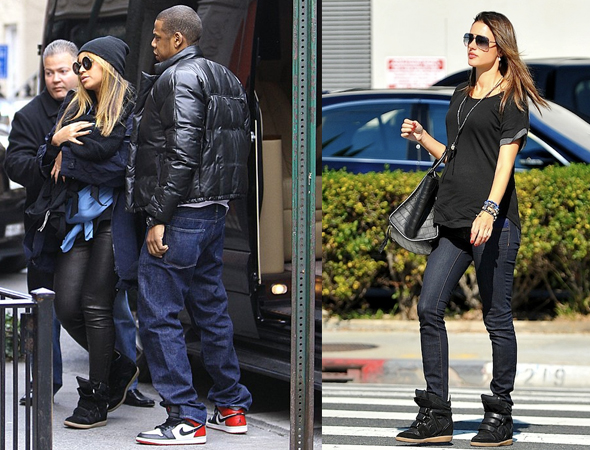 Beyonce and Alessandra Ambrosio in Isabel Marant sneakers