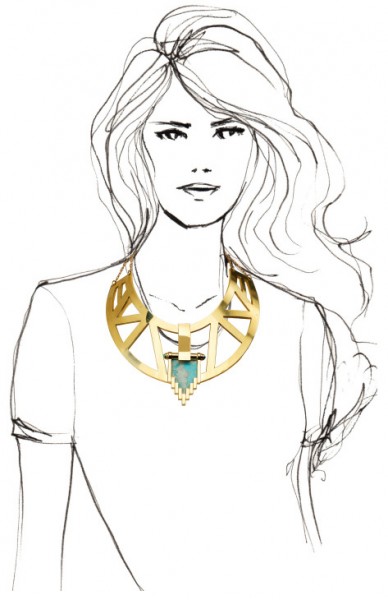 Pamela Love large empire collar necklace