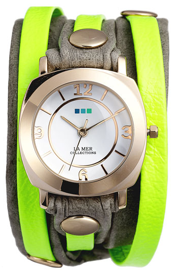 La Mer Collections 'Neon Odyssey' Watch in neon yellow/slate