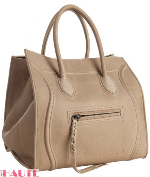 Celine taupe leather 'Luggage Phantom' square tote