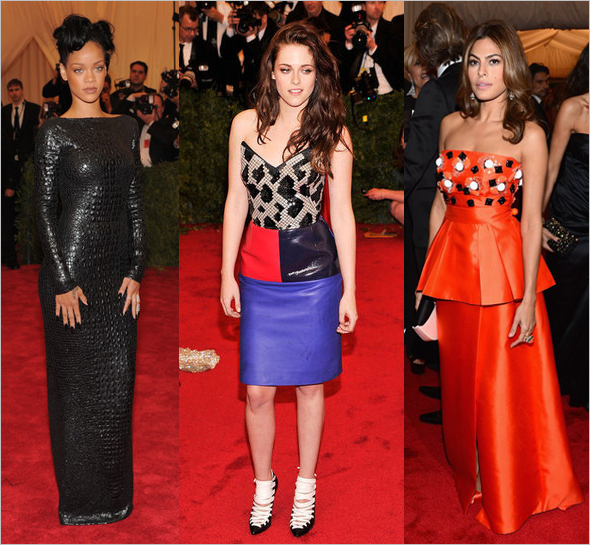 2012 Met Gala - Rihanna, Kristen Stewart and Eva Mendes - What's Haute Magazine