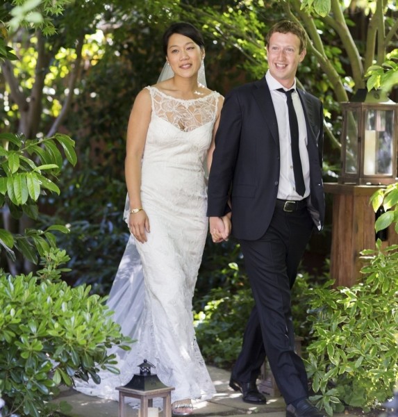 Priscilla Chan and Mark Zuckerberg wedding - Claire Pettibone gown
