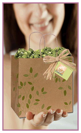 White Apricot Green Grab Bag