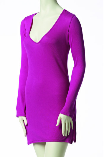 skin Ribbed Tunic in 'Violette'