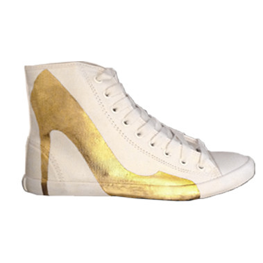 Be&D Bright Lights Big City Sneakers - Hand Gilded Artist Edition By Trong Nguyen