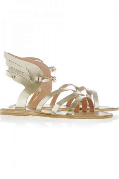 Haute buy: Ancient Greek Sandals Ikaria Metallic Leather Wing Sandals
