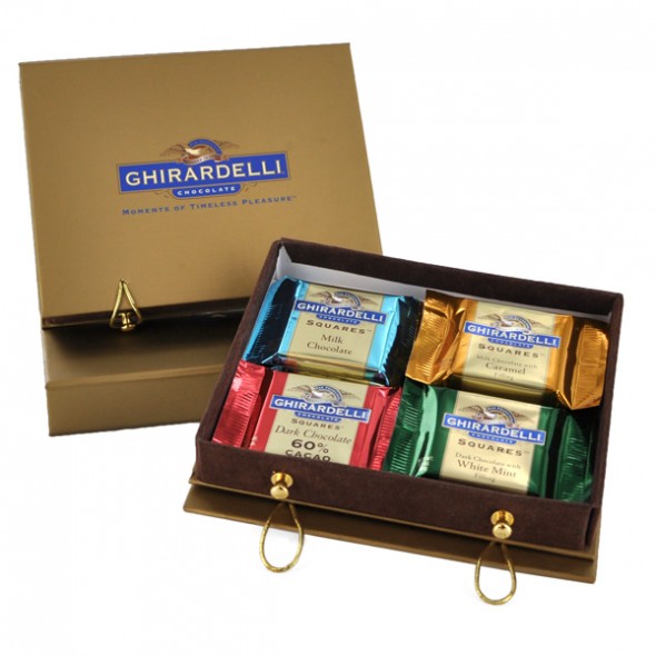 Ghirardelli SQUARES chocolate-filled gift box