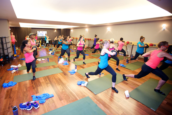Glam & Under Armour blogger bootcamp at Exhale Spa: the class