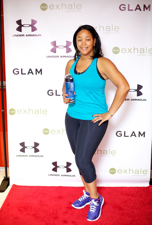 Glam & Under Armour blogger bootcamp at Exhale Spa: What's Haute on the Under Armour red carpet