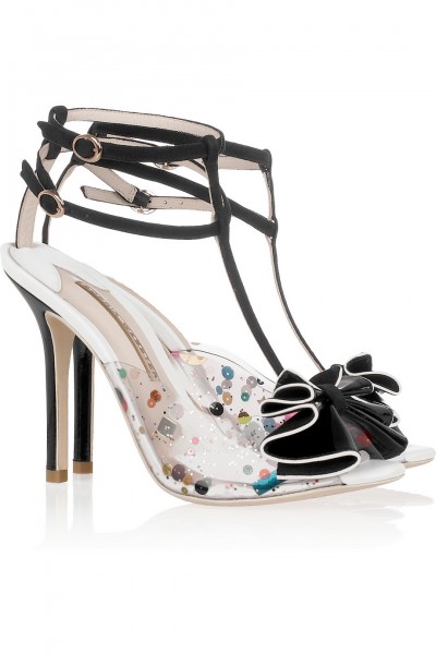 Sophia Webster Lana embellished PVC and suede sandals