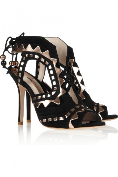 Sophia Webster Riko cutout suede and leather sandals