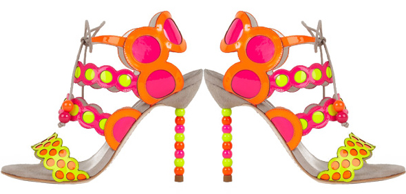 Sophia Webster Yayoi patent-leather and suede sandals - mirror image