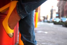 My style: A sunny outlook (Yellow blazer + polka dot blouse + distressed denim)