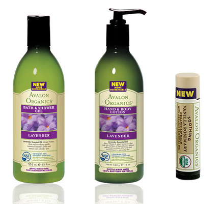 Avalon Organics Lavender Bath and Shower Gel, Lavender Hand and Body Lotion & Soothing Vanilla Rosemary Lip Balm