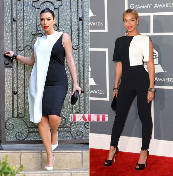 beyonce black and white jumpsuit