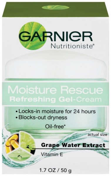 Garnier Moisture Rescue Refreshing Gel-Cream, Grape Water Extract, Vitamin E, 1.70-Fluid Ounce