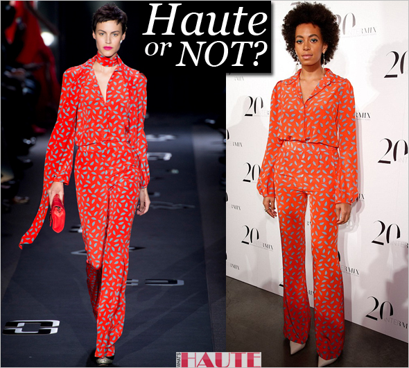 Haute or not: Solange Knowles in DvF Fall 2013