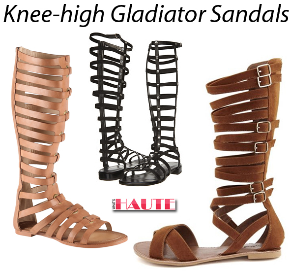 affordable, knee-high gladiator sandals 