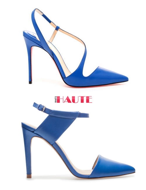 Splurge or Steal: Christian Louboutin June Kid Leather D'orsay Leather Pumps vs. Zara Pointed Vamp Shoe with Ankle Strap