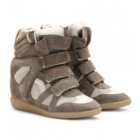 Isabel Marant Beckett Suede Wedge Sneakers