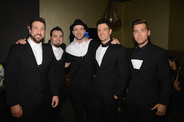 Joey Fatone, Chris Kirkpatrick, Justin Timberlake, JC Chasez and Lance Bass of N'Sync attend the 2013 MTV Video Music Awards