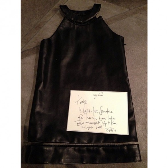 Baby North West Alexander Wang leather dress