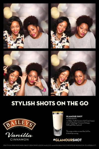 Bailey's Vanilla Cinnamon stylish shots photobooth