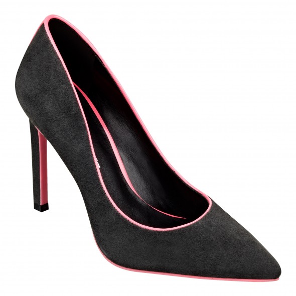 Cameron Silver For Nine West JACE pump in grey pink suede