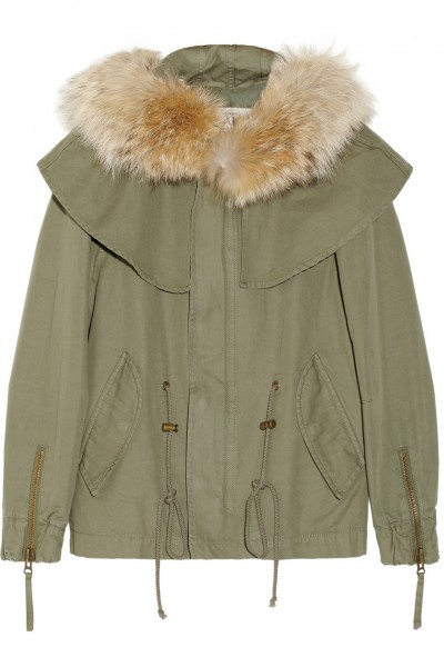 Skaist-Taylor Coyote-trimmed cotton-twill parka