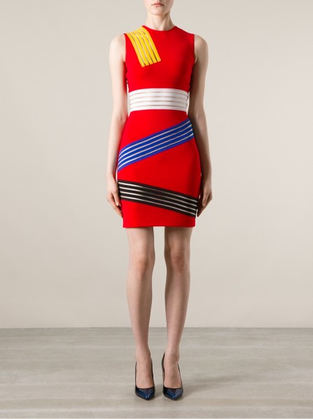 CHRISTOPHER KANE contrast stripe dress