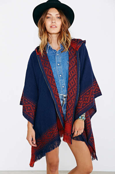 Ecote Blanket Poncho Jacket