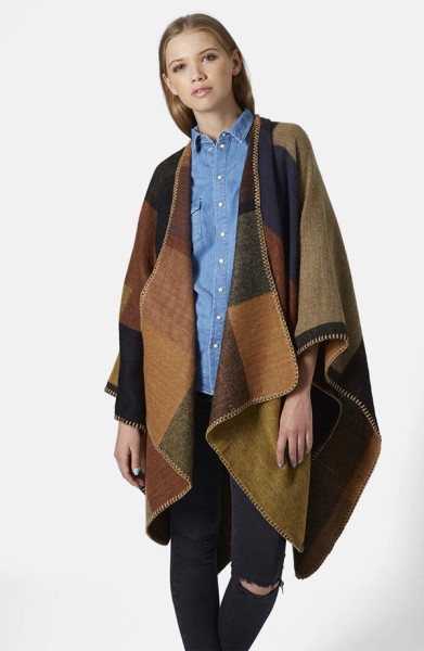 Topshop Blanket Stitch Cape