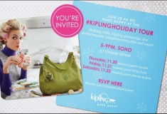 Join me in NYC at the #KiplingHoliday Tour!