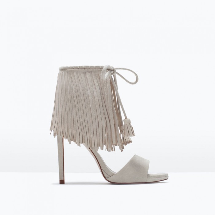 Zara Fringed high heel sandals