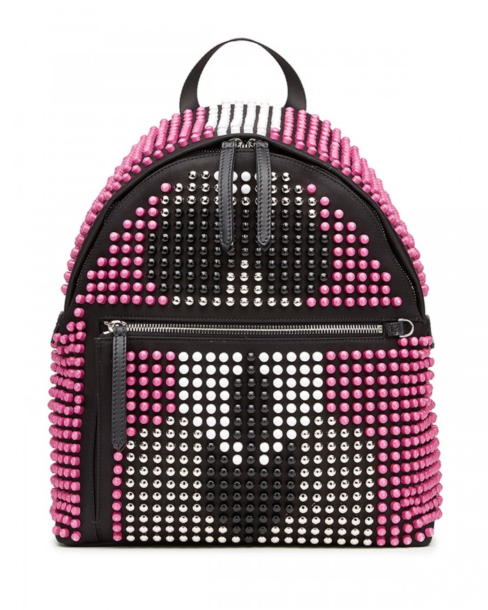 Fendi Karlito Allover Studded Backpack