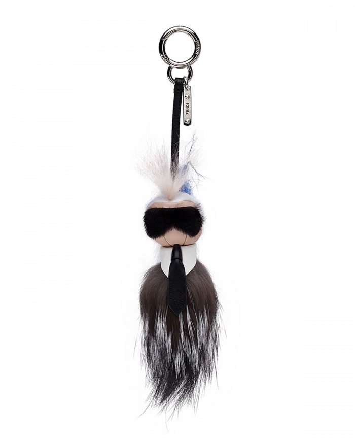 Fendi Mini Karlito Fur Charm for Handbag