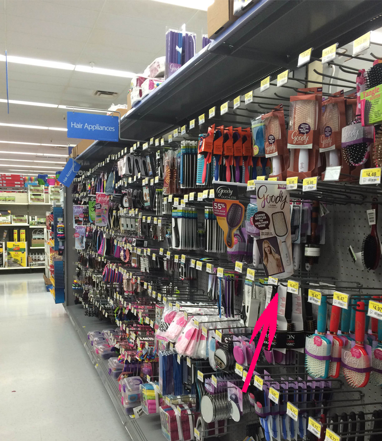 Walmart Hair Appliances aisle