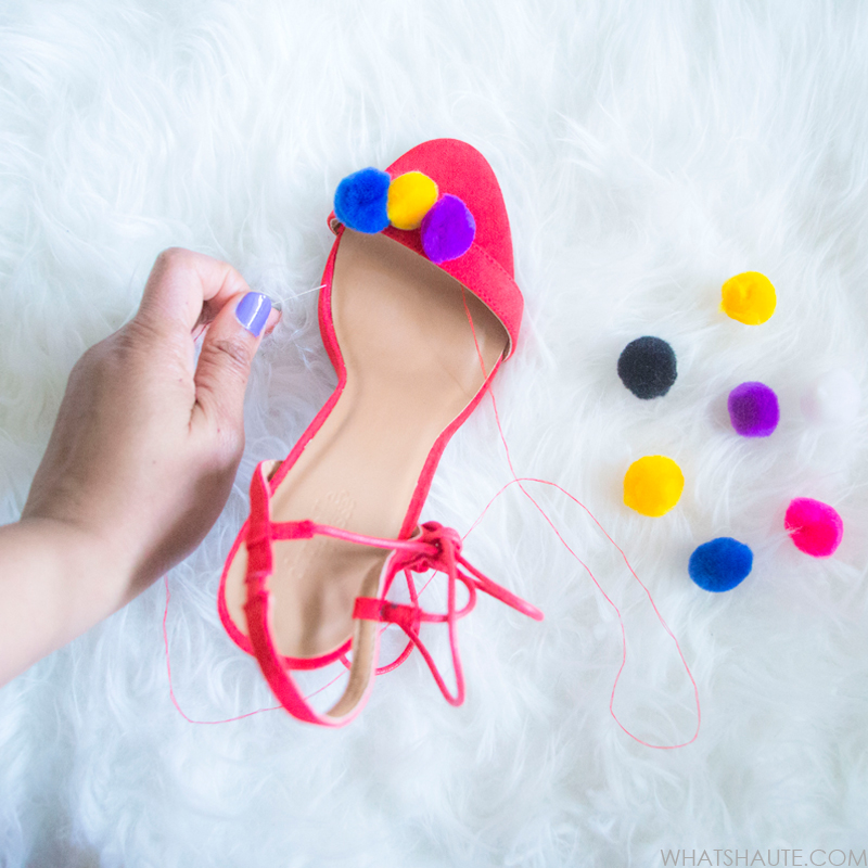 Tutorial: DIY Pom Pom Tassel Sandals