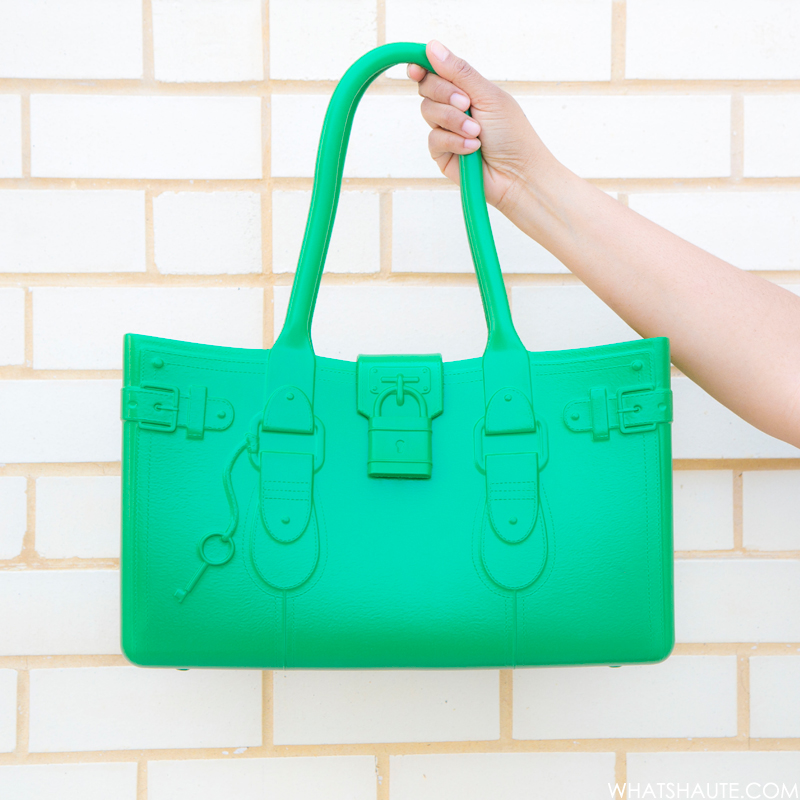 Great Bag Model M. EVA tote by Robert Verdi, Emerald (green)