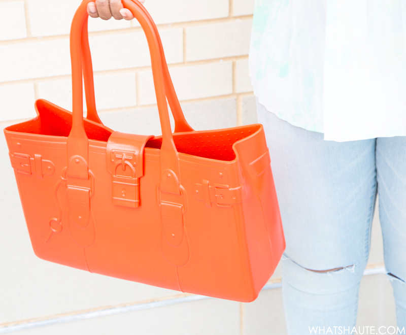 Great Bag Co. Model M. EVA tote by Robert Verdi, Topaz (orange)